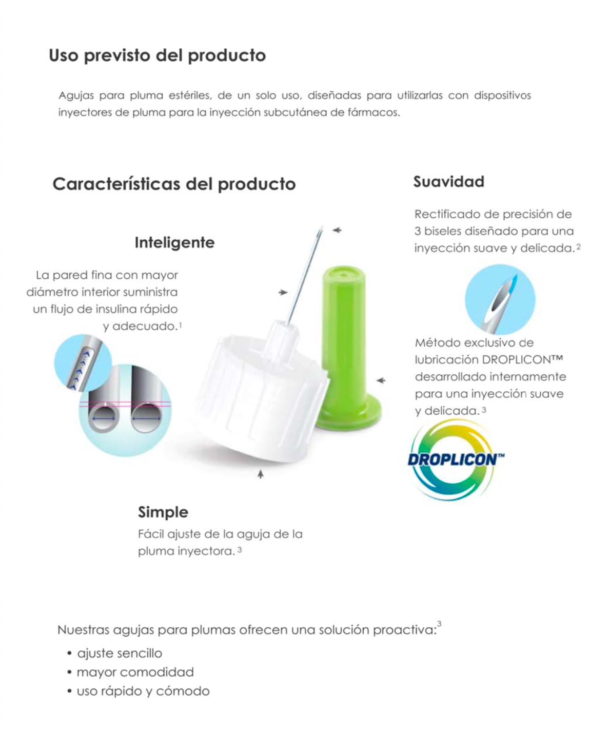 Agujas para pluma Droplet